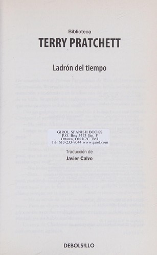 Terry Pratchett, Terry Pratchett: Ladron Del Tiempo (Spanish language, 2011, Debolsillo, DEBOLSILLO)