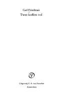 Carl Friedman: Twee koffers vol (Dutch language, 1993, Van Oorschot)