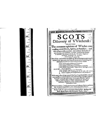 Reginald Scot: The discoverie of witchcraft. (1972, Dover Publications)