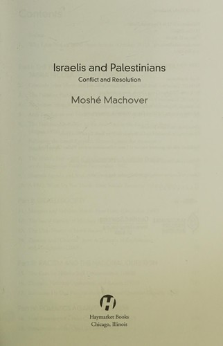 Moshé Machover: Israelis and Palestinians (2011, Haymarket Books)
