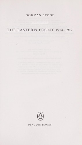 Norman Stone: The eastern front, 1914-1917 (1998, Penguin)