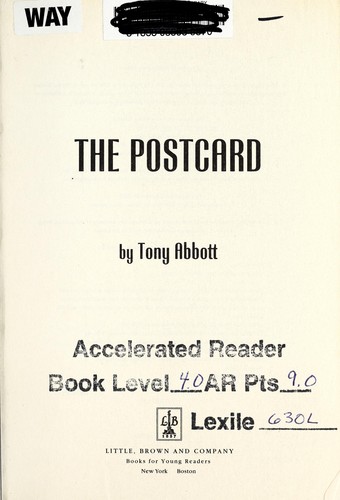 Tony Abbott: The postcard (2009, Little, Brown and Company Books for Young Readers)