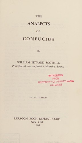 Confucius: The Analects of Confucius (1968, Paragon Book Reprint Corp.)