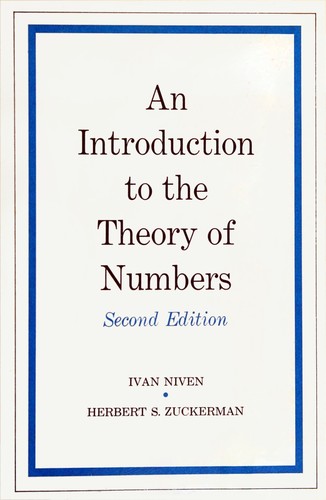 Ivan Morton Niven: An introduction to the theory of numbers (1966, Wiley)