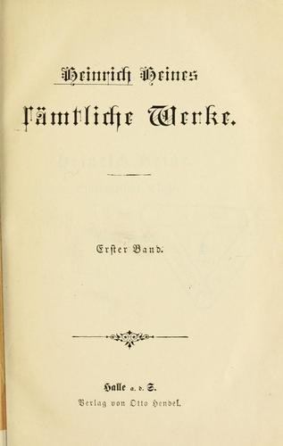 Heinrich Heine: Heinrich Heines Sämtliche Werke. (German language, 1800, O. Hendel)