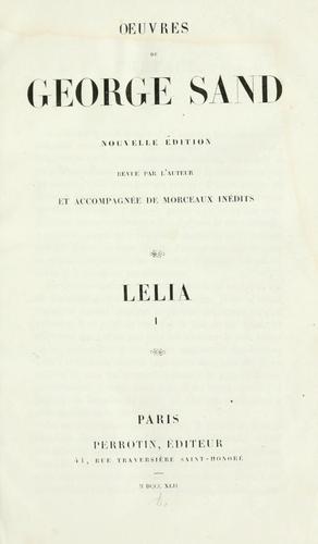 George Sand: Lélia (1842, Perrotin)