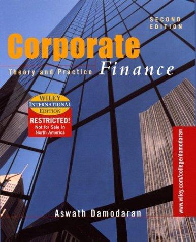 Aswath Damodaran: Corporate Finance (Hardcover, 2001, John Wiley & Sons Inc)