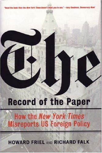 Richard Falk, Howard Friel: The Record of the Paper (Paperback, Verso)
