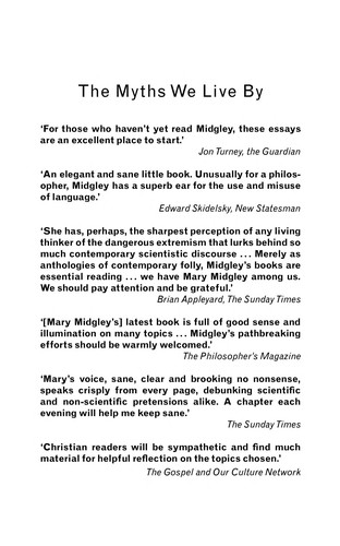 Mary Midgley: The myths we live by (2011, Routledge)