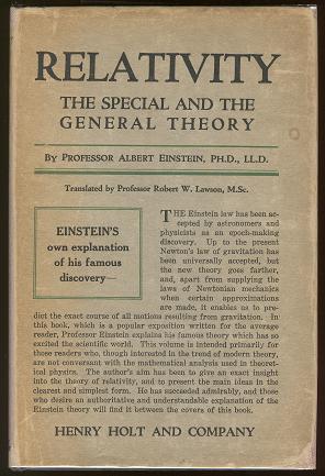 Albert Einstein: Relativity: The Special and the General Theory (1920, Henry Holt and Company)