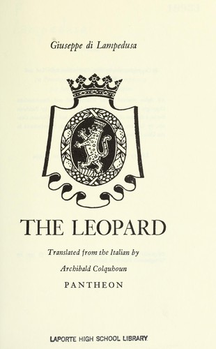 Giuseppe Di Lampedusa: Leopard (1960, Pantheon)