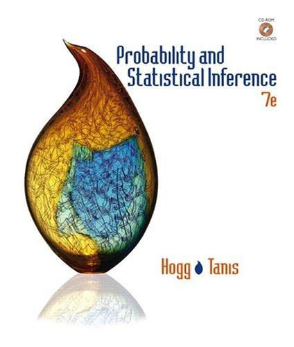 Elliot A. Tanis, Robert V. Hogg: Probability and Statistical Inference (7th Edition) (Prentice Hall)