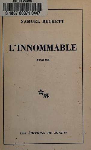 Samuel Beckett: L' innommable (French language, 1953, Éditions de Minuit)