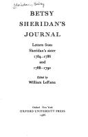 Betsy Sheridan: Betsy Sheridan's journal (1986, Oxford University Press)