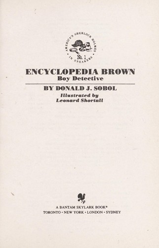 Donald J. Sobol: Encyclopedia Brown Boy Detective (Paperback, Bantam Books)