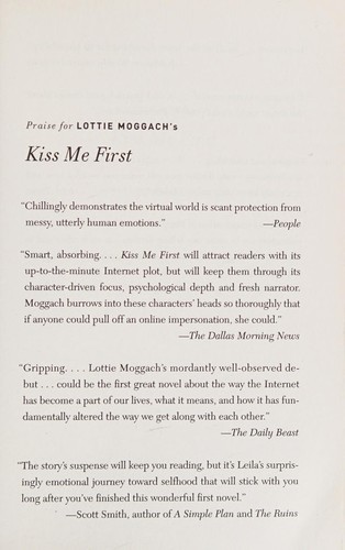 Lottie Moggach: Kiss me first (2014, Anchor Books, a division of Random House LLC)