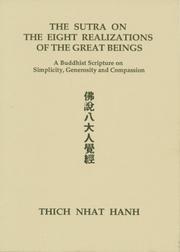 Thích Nhất Hạnh: The Sutra on the Eight Realizations of the Great Beings (Paperback, 1987, Parallax Press)