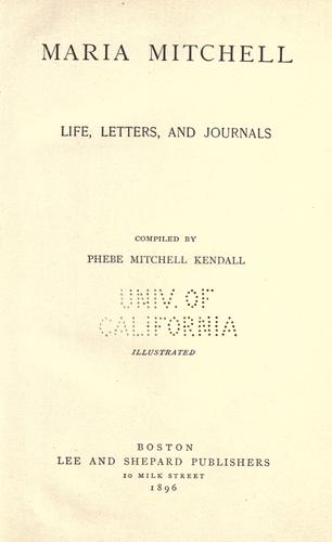 Maria Mitchell: Maria Mitchell (1896, Lee and Shepard)