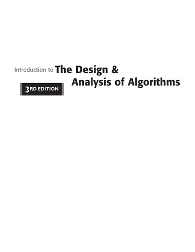 Anany Levitin: Introduction to the design & analysis of algorithms (2012, Pearson)