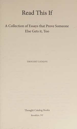 Thought Catalog: Read This If