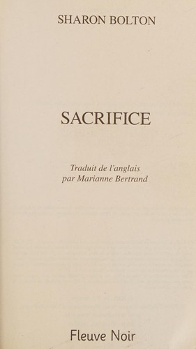 Sharon Bolton: Sacrifice (French language, 2009, Pocket)