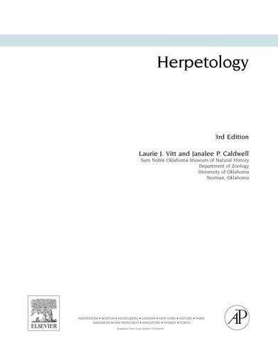 Laurie J. Vitt: Herpetology (2009)
