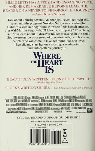 Billie Letts: Where the heart is (1998, Grand Central Publishing)