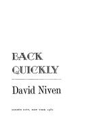 David Niven: Go slowly, come back quickly (1981, Doubleday)
