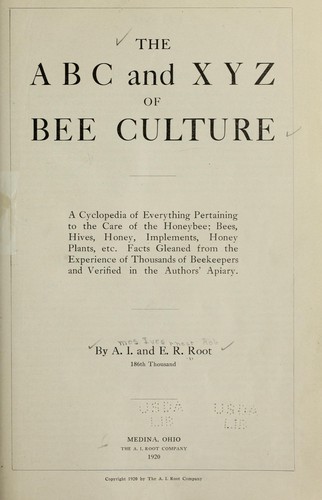A. I. Root: The ABC and XYZ of bee culture (1920, The A.I. Root company)