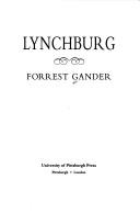 Forrest Gander: Lynchburg (1993, University of Pittsburgh Press)