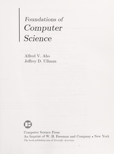 Alfred V. Aho: Foundations of computer science (1992, Computer Science Press)