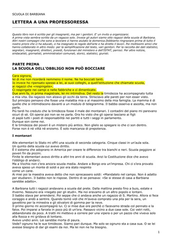 Scuola di Barbiana, Scuola di Barbiana: Lettera a una professoressa (Italian language, 1996, Libreria editrice fiorentina)