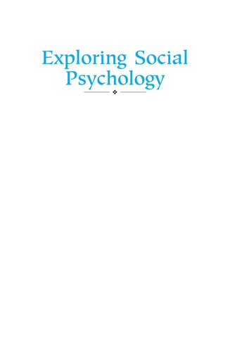 David G. Myers: Exploring social psychology (2012, McGraw-Hill)