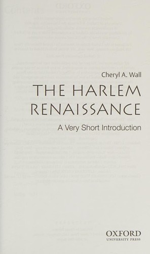 Cheryl A. Wall: The Harlem Renaissance (Paperback, 2016, Oxford University Press)