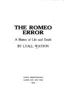 Lyall Watson: The Romeo error (1975, Anchor Press)