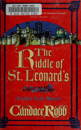 Candace M. Robb: The riddle of St. Leonard's (Hardcover, 1997, St. Martin's Press)