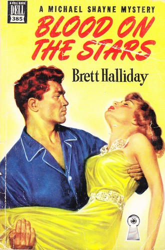 Brett Halliday: Blood on the Stars (Paperback, 1950, Dell)
