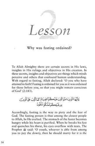 Aaʼid Abdullah al- Qarni: Thirty lessons for those who fast (1999, Message of Islam)