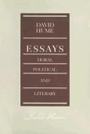 David Hume: Essays, moral, political, and literary (1987, LibertyClassics)