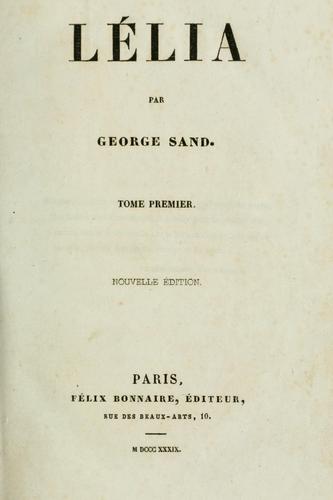 George Sand: Lélia (1839, F. Bonnaire)