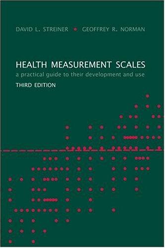 David L. Streiner: Health measurement scales (2003, Oxford University Press)