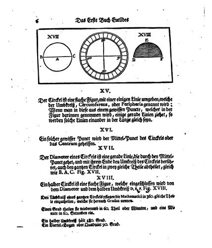 Euclid: Teutsch-reden der Euclides. (German language, 1744, P. C. Monath)
