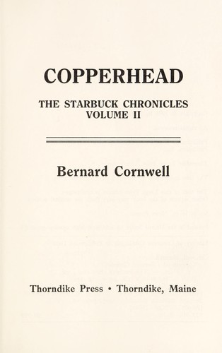 Bernard Cornwell: Copperhead (1994, Thorndike Press)