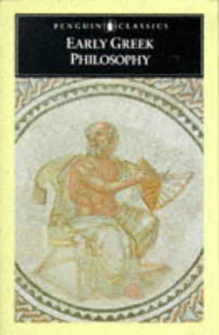 Jonathan Barnes: Early Greek philosophy (1987, Penguin Books)