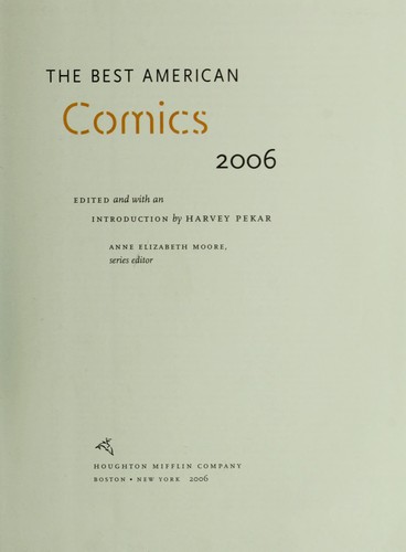 Harvey Pekar: The best American comics 2006 (2006, Houghton Mifflin)