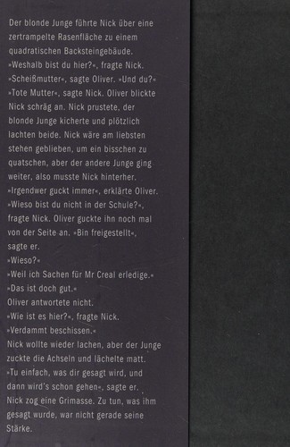 Melvin Burgess: Nicholas Dane (German language, 2011, Carlsen)