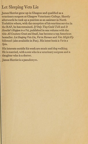 James Herriot: Let sleeping vets lie (1974, Pan Book Ltd.)
