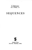 H. Halberstam: Sequences (1983, Springer-Verlag)