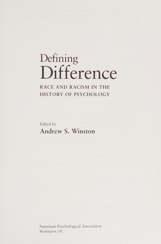 منصة شليله: Defining difference (2003, American Psychological Association)