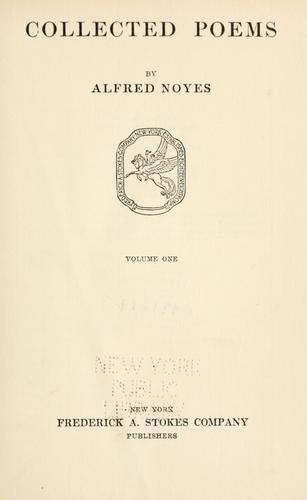 Alfred Noyes: Collected poems